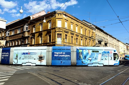 Advertising instead of a view, here in Zagreb.