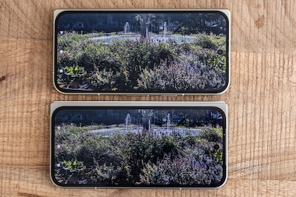 Het beeldscherm van de Pixel 10 Pro Fold (hierboven) is een tikkeltje groter en helderder.