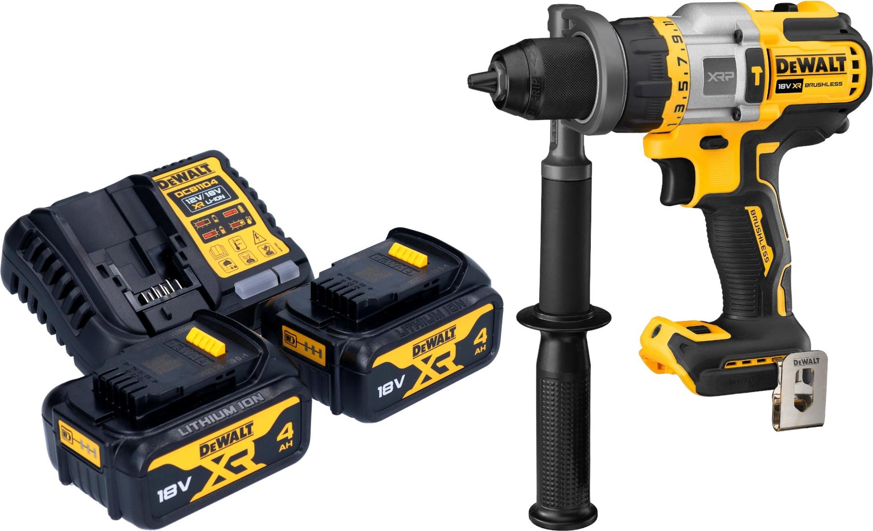 DeWalt DCD 999 M2 cordless impact drill 18 V 95 Nm brushless 2x rechargeable battery 4.0 Ah charger Rechargeable battery operated Galaxus