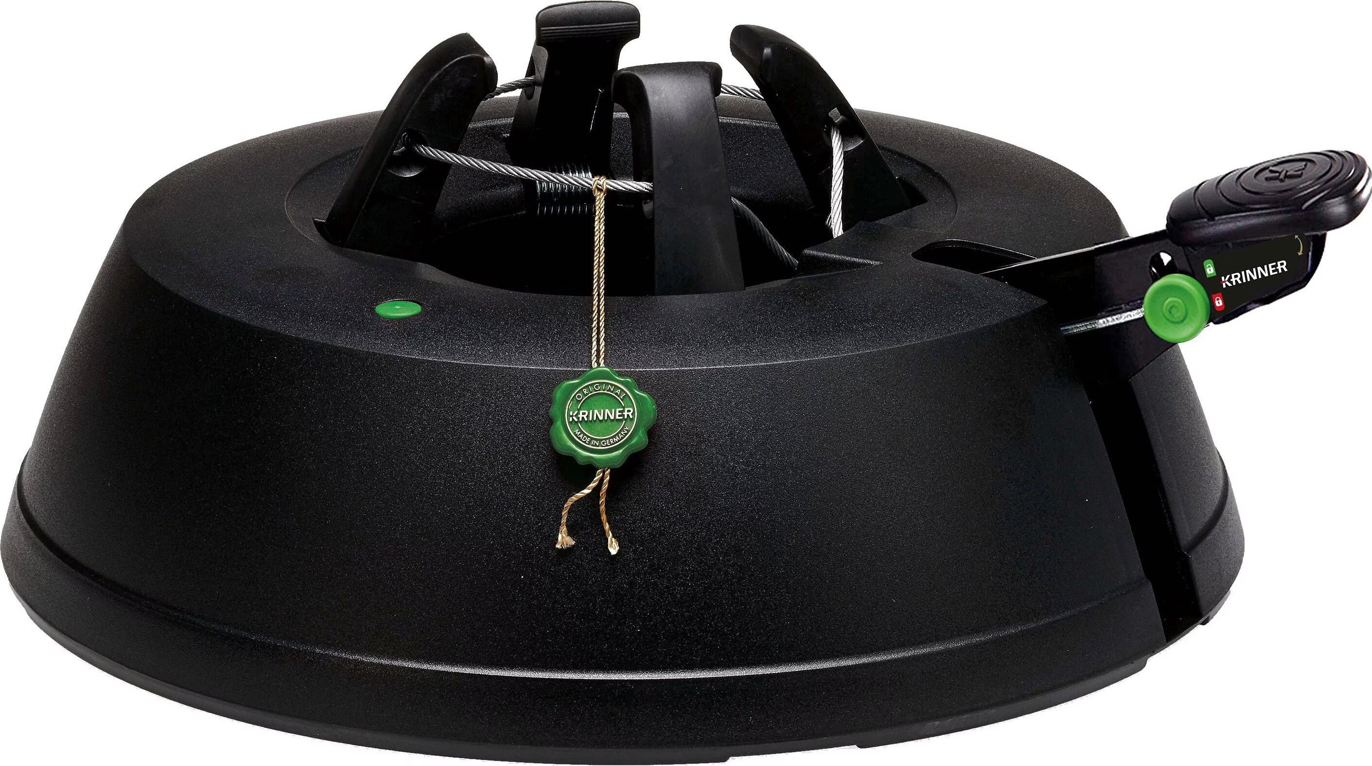 KRINNER Comfort Grip S Kerstboomstandaard - Met Voetpedaal, Waterreservoir 3L, Voor Bomen Tot 2,3 M, Groen