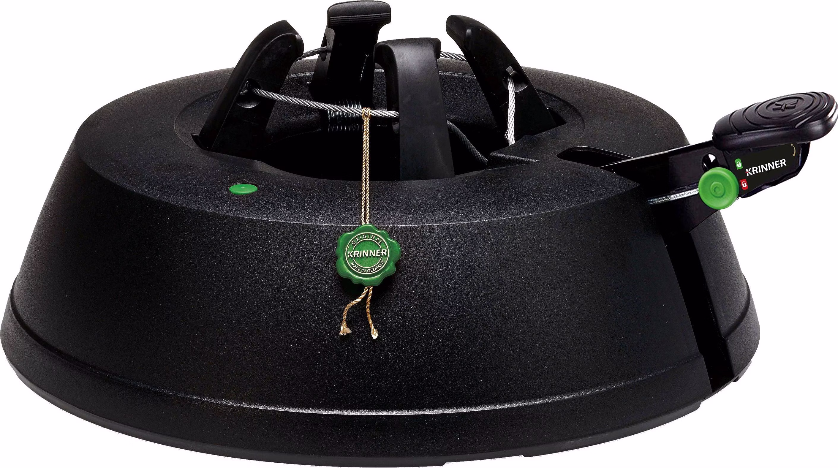 KRINNER Comfort Grip S Kerstboomstandaard - Met Voetpedaal, Waterreservoir 3L, Voor Bomen Tot 2,3 M, Groen