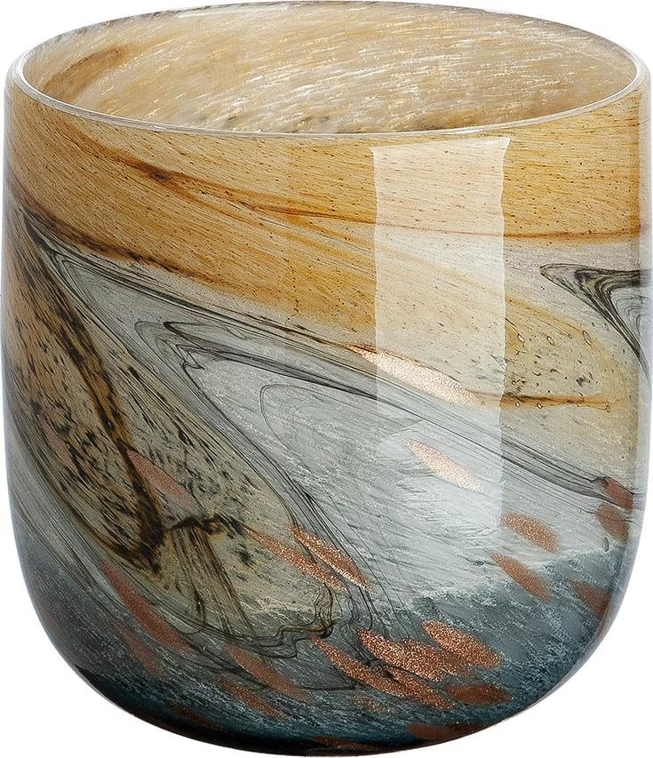 Vaas Zwart, Glas Marmer, Elegante, Hoogte 21 cm – Collection Vaas Zwart, Glas Marmer, Elegante, Hoogte 21 cm – Collection