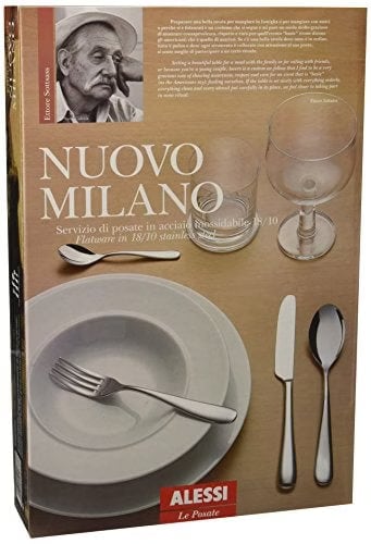 Alessi Conjunto de 6 Colheres de Chá - Nuovo Milano Prata - ALES5180/7
