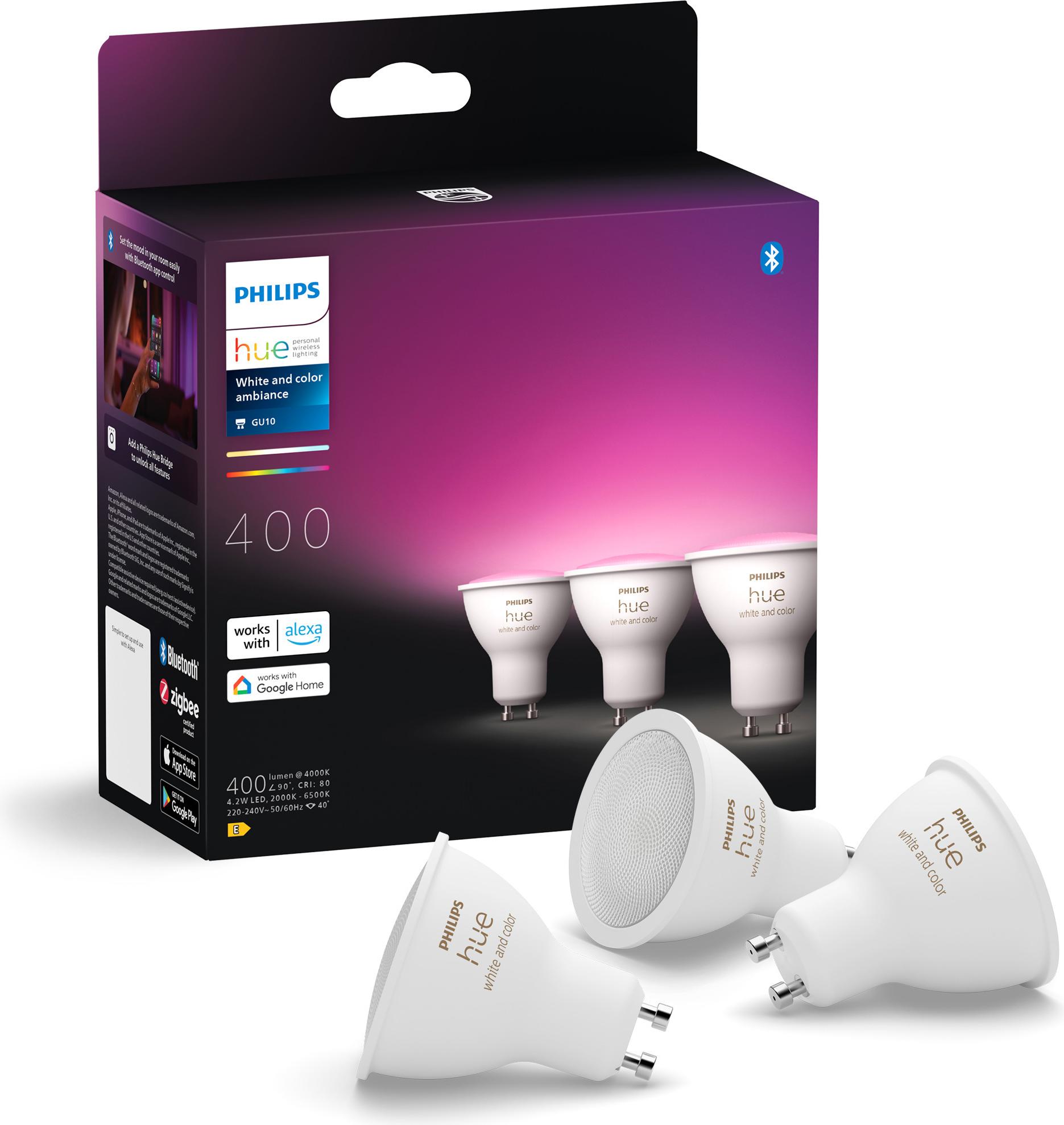 Philips Hue White Color Ambiance GU10 4.20 W 400 lm 3 x E Galaxus