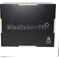 Gladiatorfit Zwarte houten plyobox (Eén maat voor iedereen, 25300 g)
