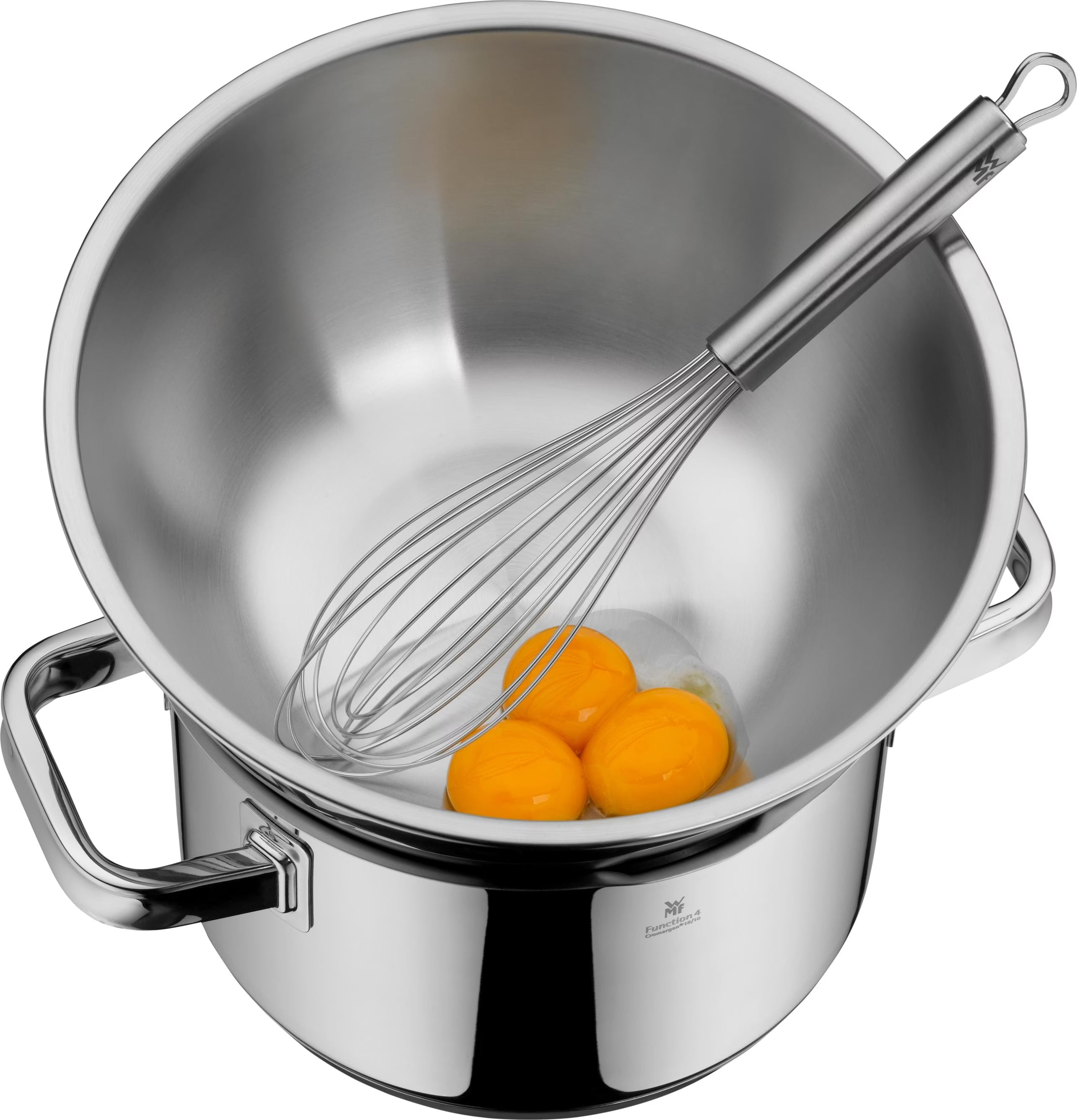 WMF Function Bowls Keukensleutelset, 2-delig, 22 en 24 cm, Cromargan roestvrij staal, multifunctioneel als mengkom, slakom, serveerkom, stapelbaar