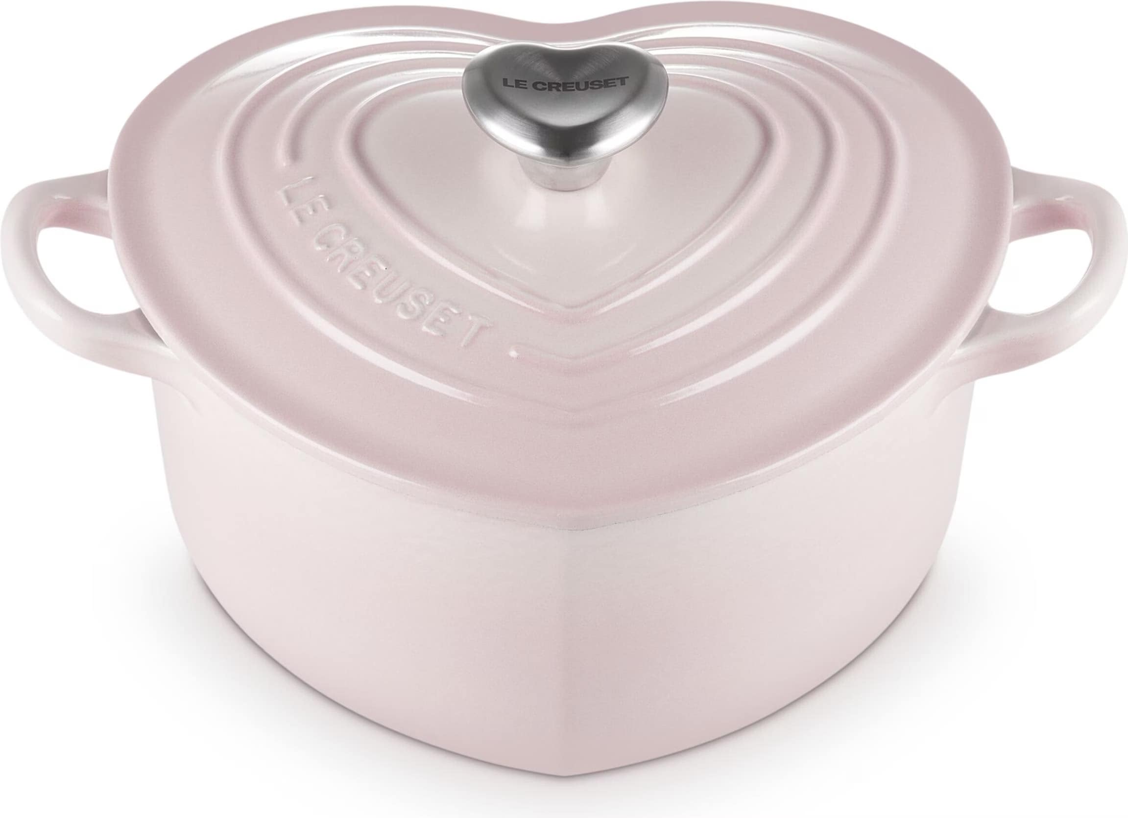 Le Creuset Heart Roaster with Heart Knob Shell Pink - buy at