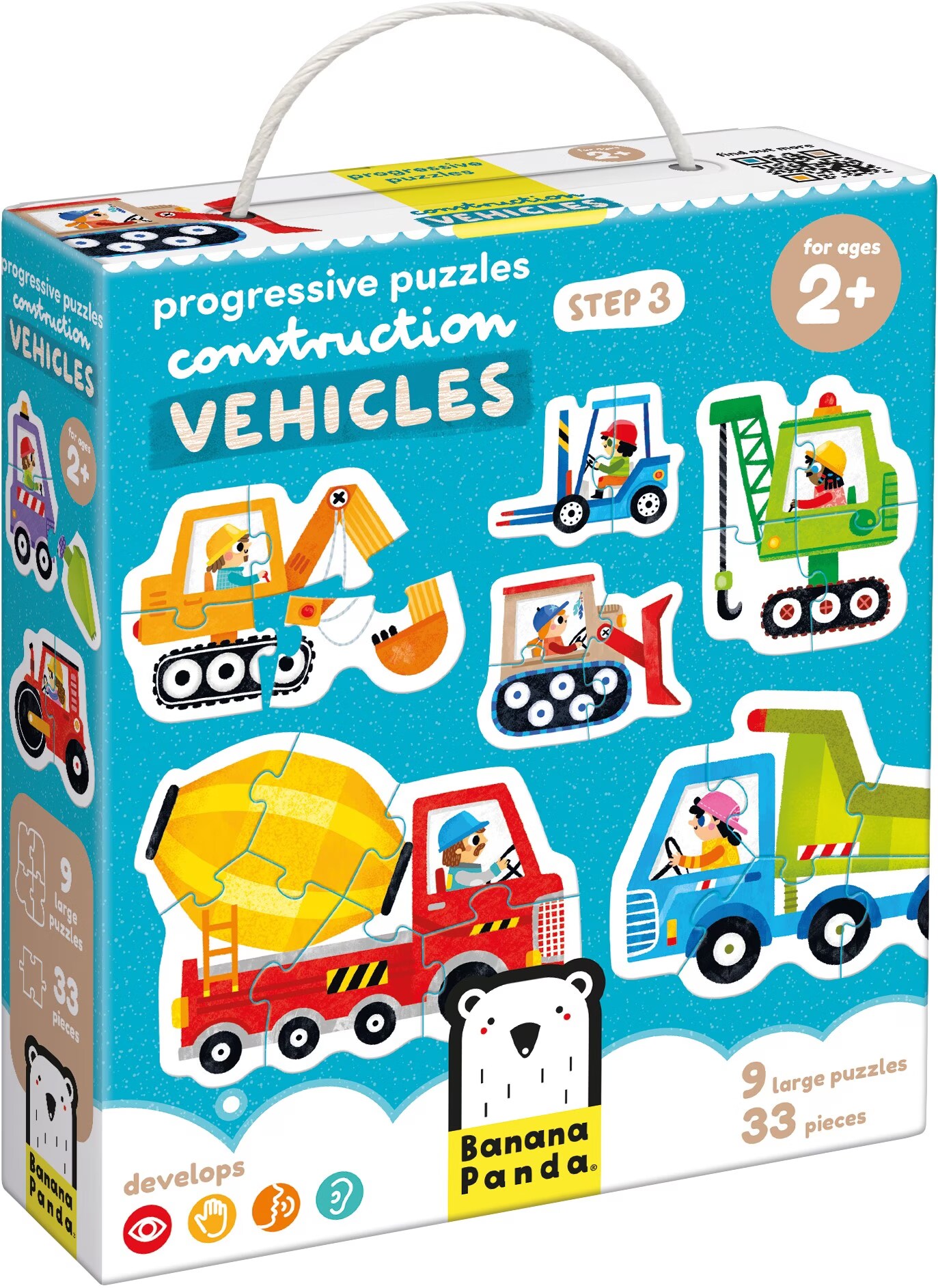 Banana Panda 49031 - Puzzle Vehicles in Action, multicolore