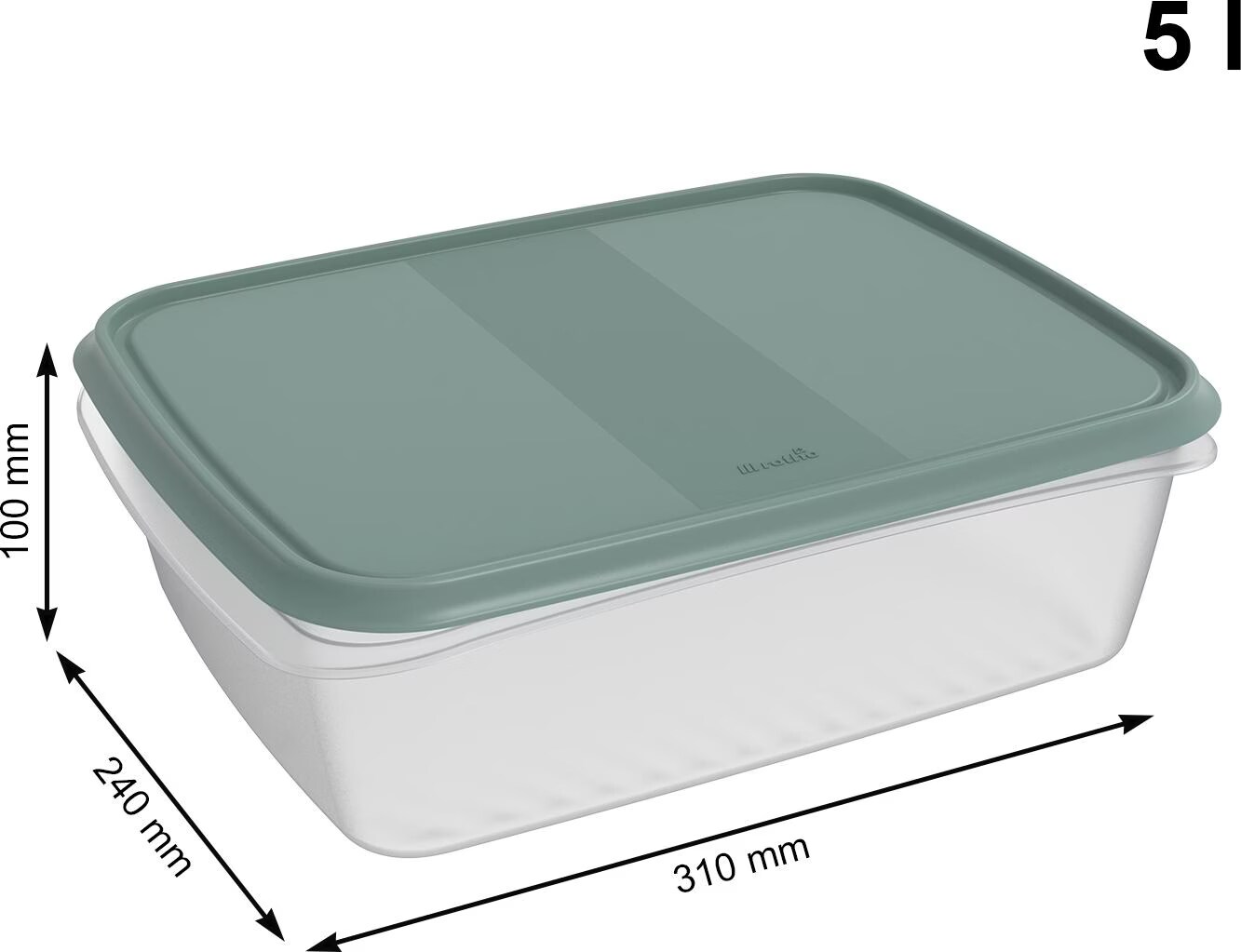 Herogo Mengkom 3-delige set, roestvrijstalen kom met transparant luchtdicht deksel en 3 raspopzetstukken, metalen slakom voor keuken, mixen, bakken, 4,5 l/3 l/1,2 l, vaatwasmachinebestendig, kaki